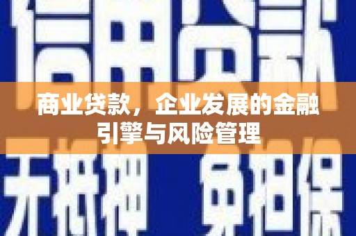 开平商业贷款，企业发展的金融引擎与风险管理