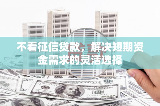 开平不看征信贷款，解决短期资金需求的灵活选择