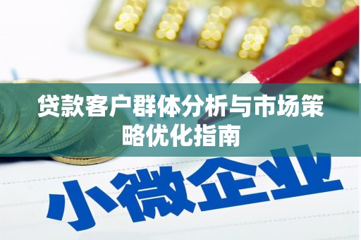 开平贷款客户群体分析与市场策略优化指南