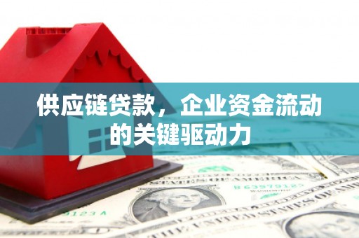 开平供应链贷款，企业资金流动的关键驱动力