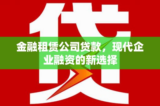 开平金融租赁公司贷款，现代企业融资的新选择