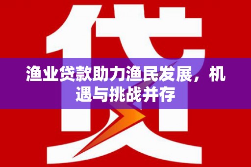 开平渔业贷款助力渔民发展，机遇与挑战并存
