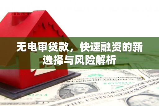 开平无电审贷款，快速融资的新选择与风险解析