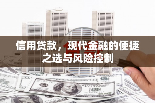 开平信用贷款，现代金融的便捷之选与风险控制