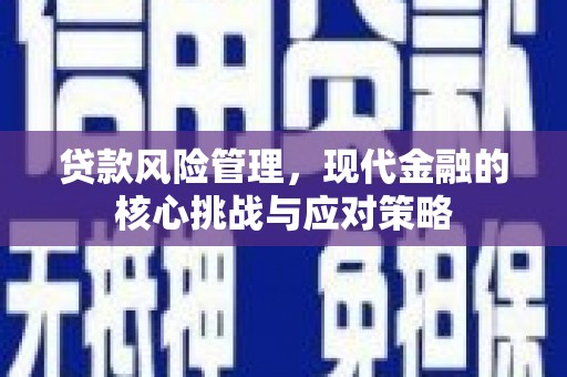 开平贷款风险管理，现代金融的核心挑战与应对策略