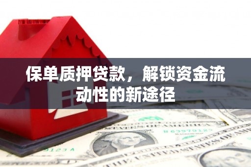 开平保单质押贷款，解锁资金流动性的新途径
