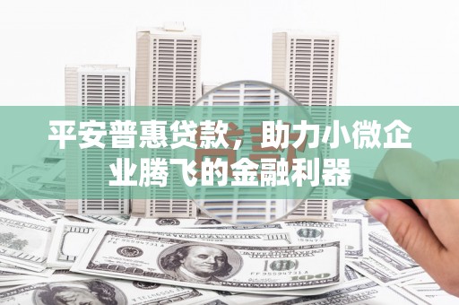 开平平安普惠贷款，助力小微企业腾飞的金融利器