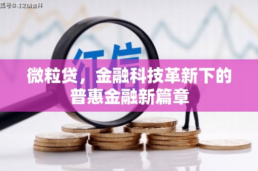 开平微粒贷，金融科技革新下的普惠金融新篇章