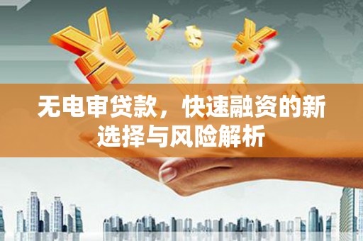 开平无电审贷款，快速融资的新选择与风险解析