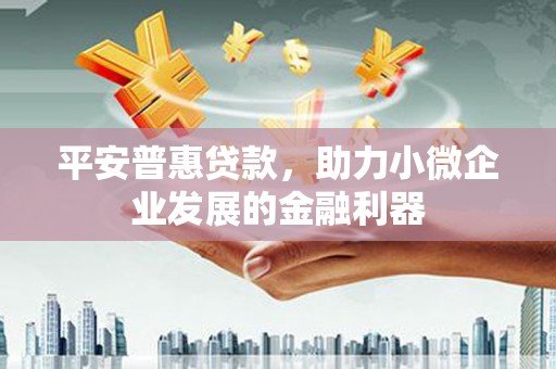 开平平安普惠贷款，助力小微企业发展的金融利器