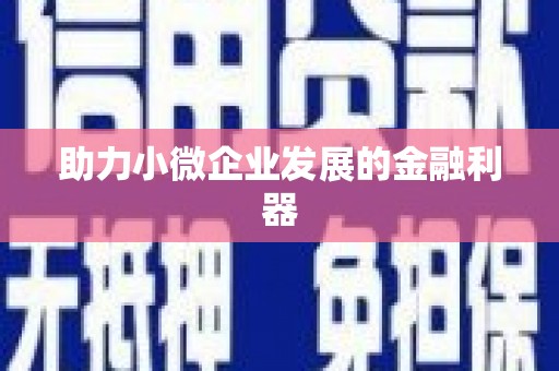开平助力小微企业发展的金融利器
