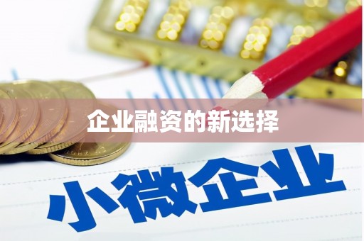 开平企业融资的新选择