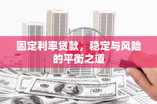 开平固定利率贷款，稳定与风险的平衡之道